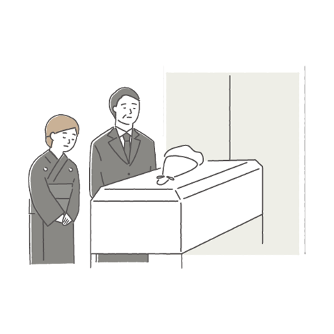 メモリーが大仙市・秋田市で火葬式を行い遺族が棺の前で見送る静かな別れの場面